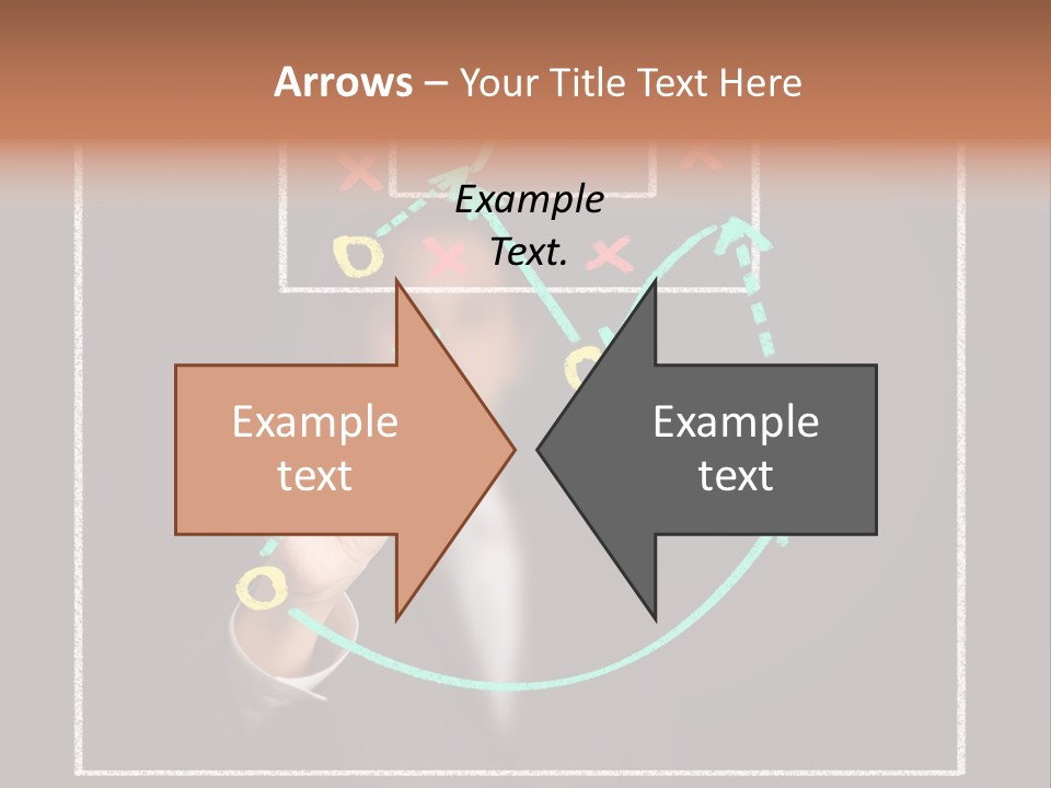 A Man Drawing A Soccer Field On A Blackboard PowerPoint Template