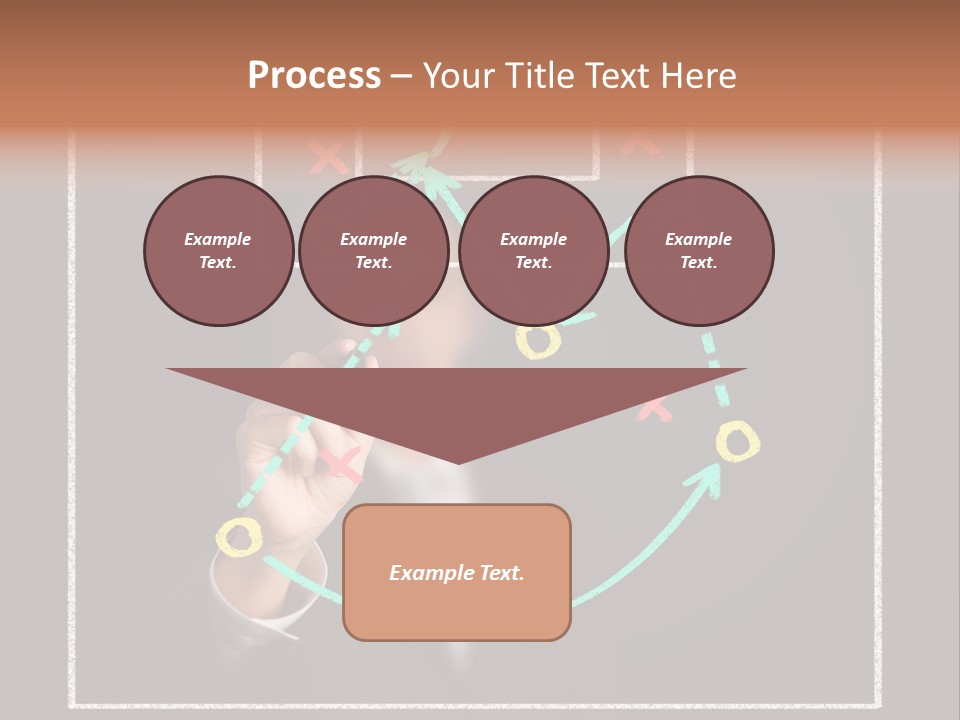 A Man Drawing A Soccer Field On A Blackboard PowerPoint Template