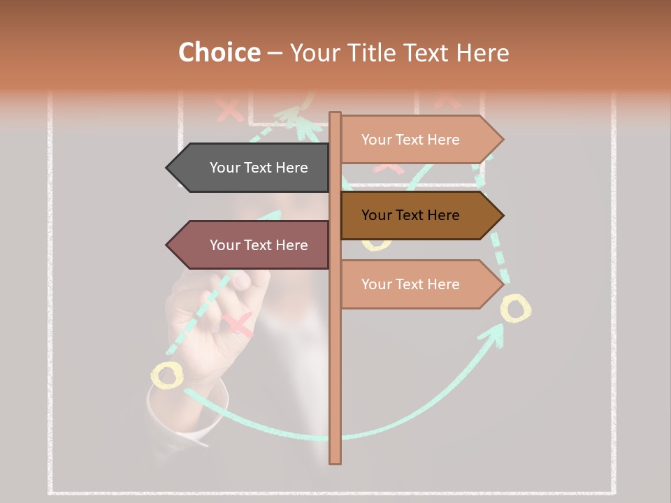 A Man Drawing A Soccer Field On A Blackboard PowerPoint Template