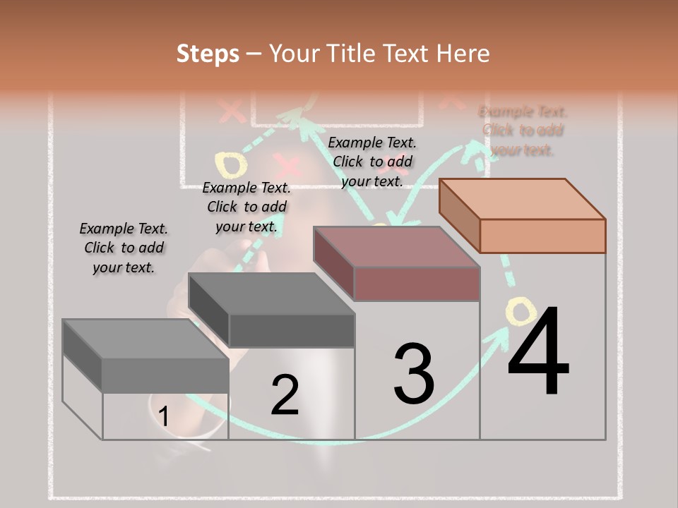 A Man Drawing A Soccer Field On A Blackboard PowerPoint Template