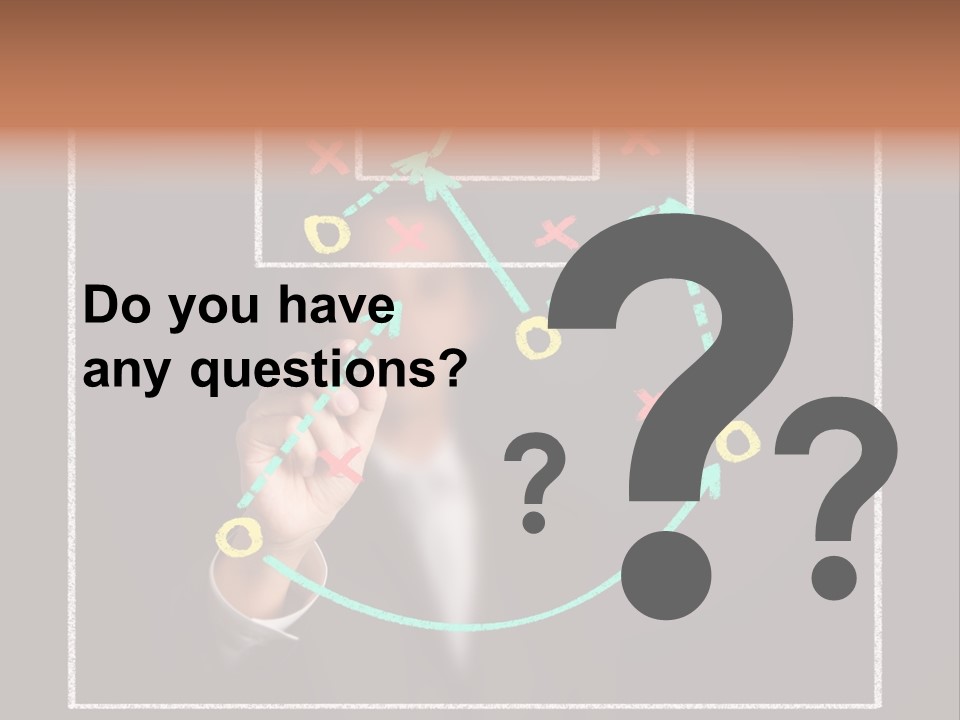 A Man Drawing A Soccer Field On A Blackboard PowerPoint Template