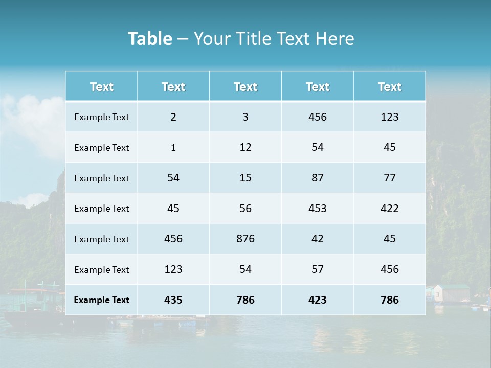 Seascape South Famous PowerPoint Template