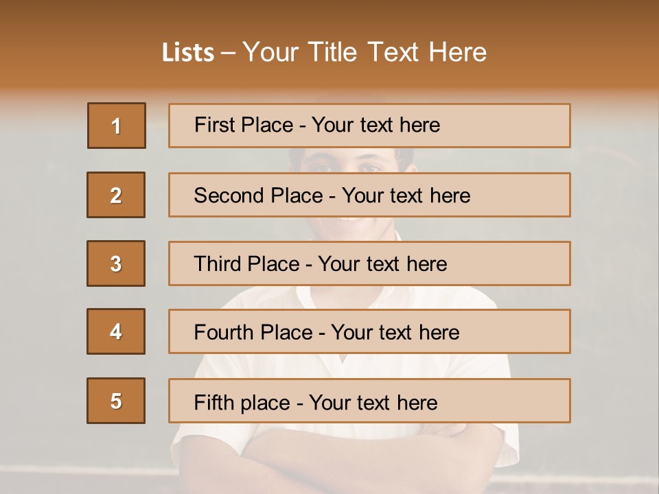 A Man Standing In Front Of A Blackboard With His Arms Crossed PowerPoint Template