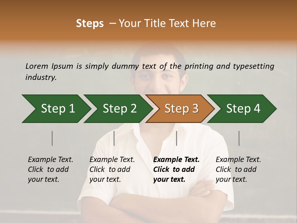 A Man Standing In Front Of A Blackboard With His Arms Crossed PowerPoint Template