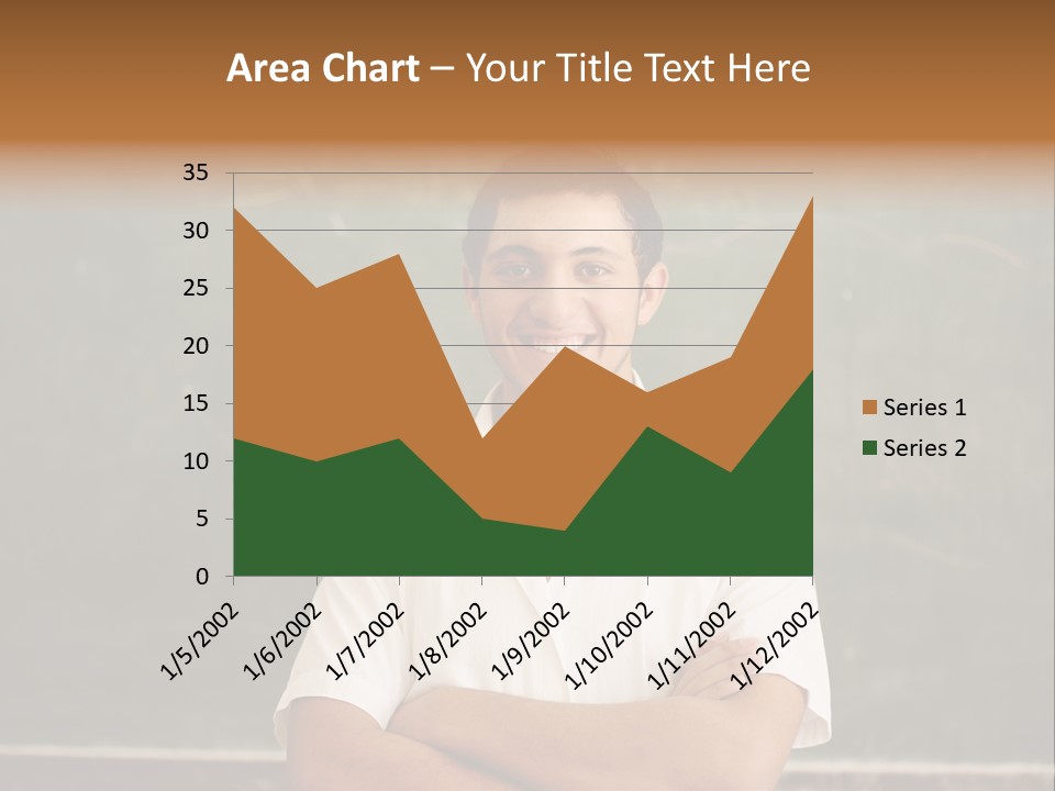 A Man Standing In Front Of A Blackboard With His Arms Crossed PowerPoint Template