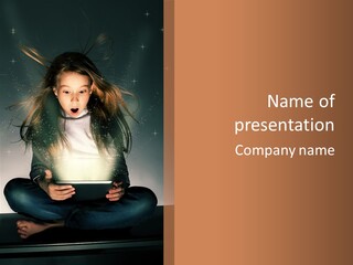 Surprised Magic Child PowerPoint Template