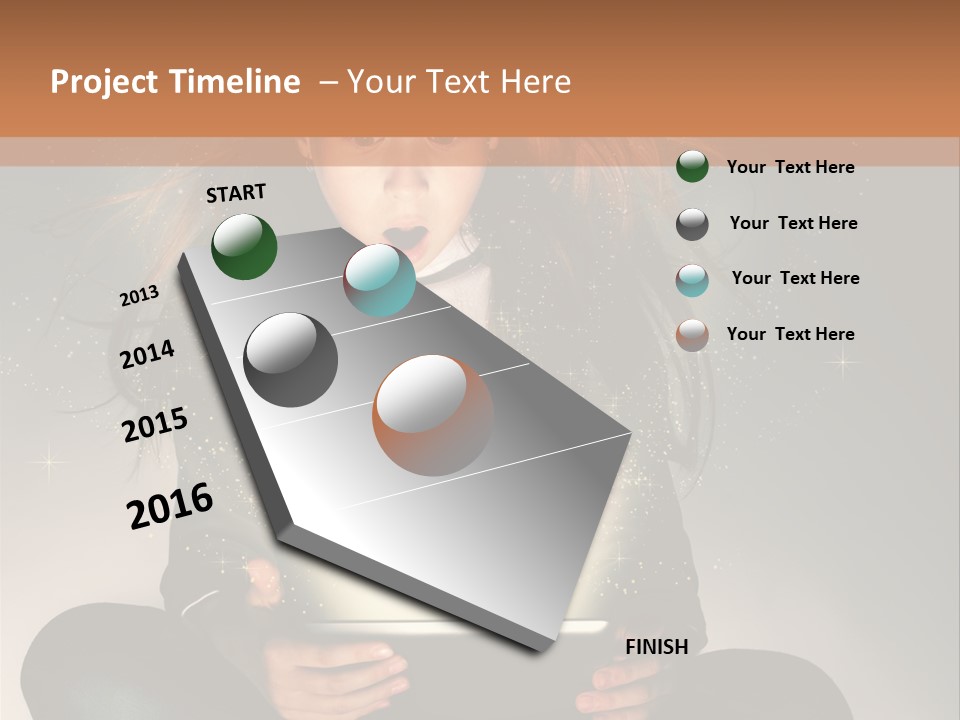 Surprised Magic Child PowerPoint Template