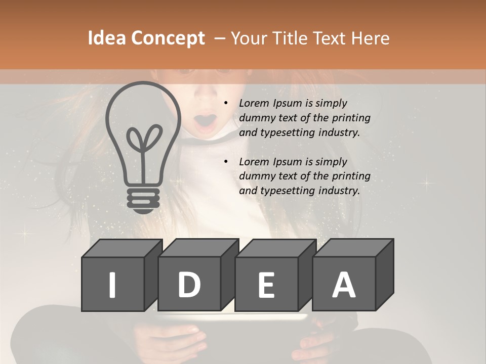 Surprised Magic Child PowerPoint Template