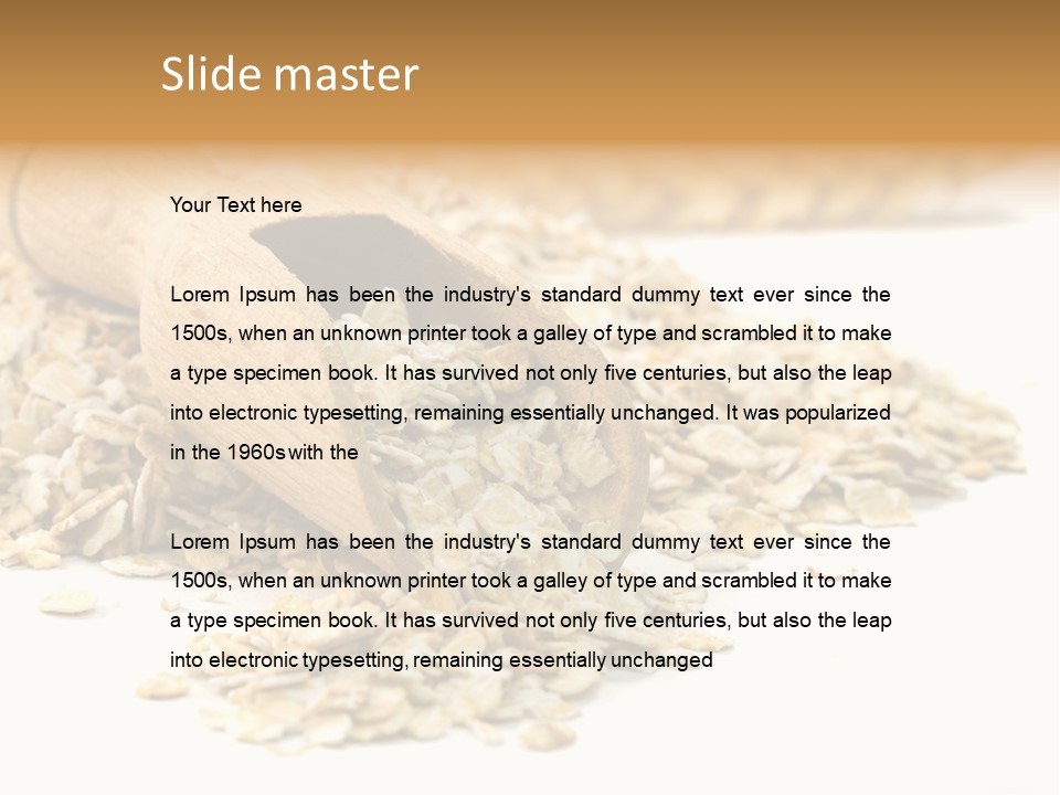 Cereal Rolled Vegetarian PowerPoint Template