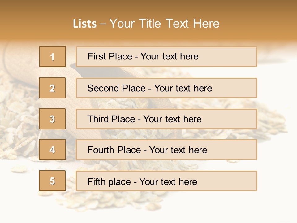 Cereal Rolled Vegetarian PowerPoint Template