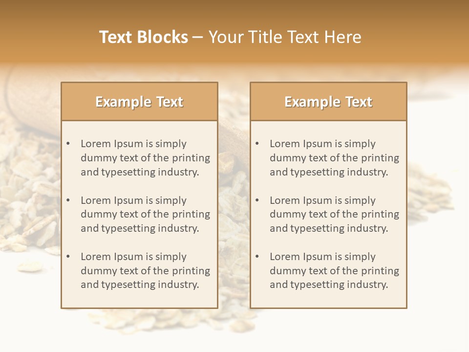 Cereal Rolled Vegetarian PowerPoint Template