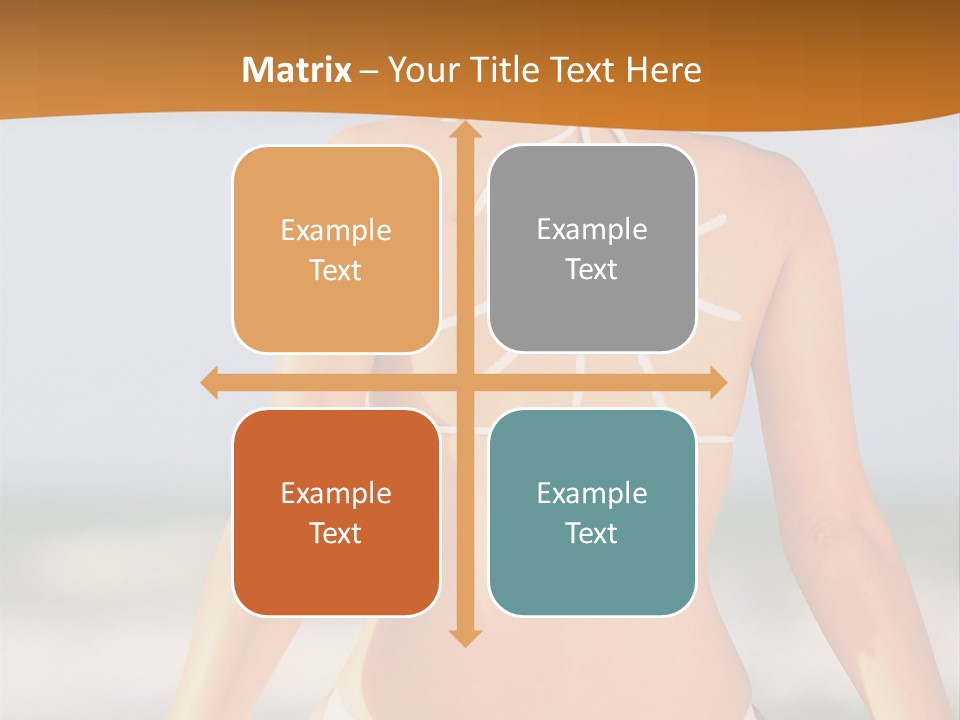 Sun Tan Lotion Health Caucasian PowerPoint Template