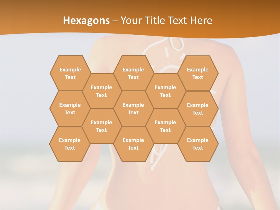 Sun Tan Lotion Health Caucasian PowerPoint Template