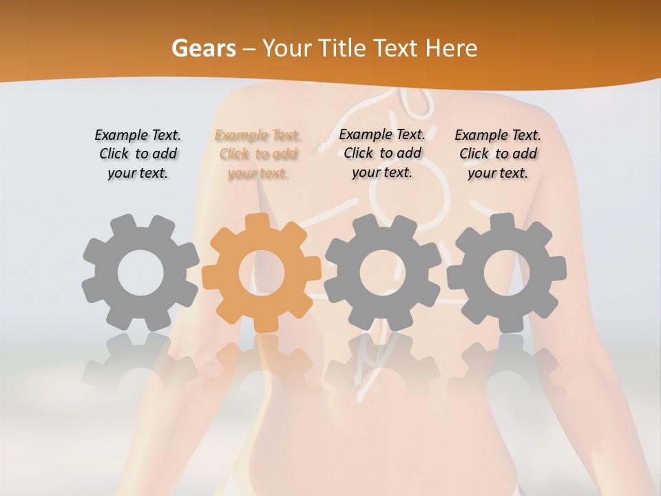 Sun Tan Lotion Health Caucasian PowerPoint Template