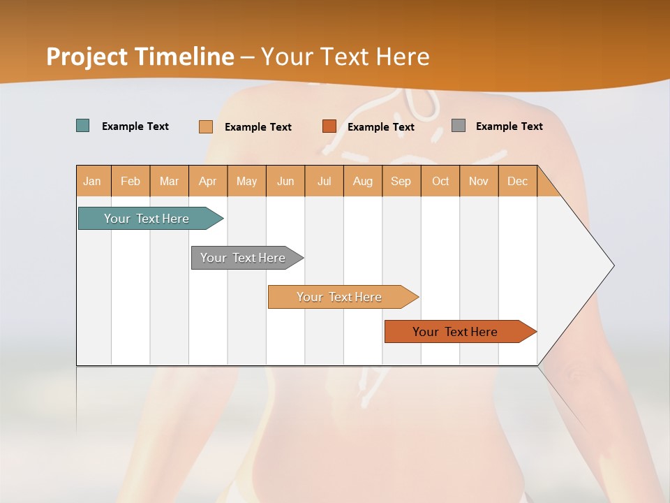 Sun Tan Lotion Health Caucasian PowerPoint Template