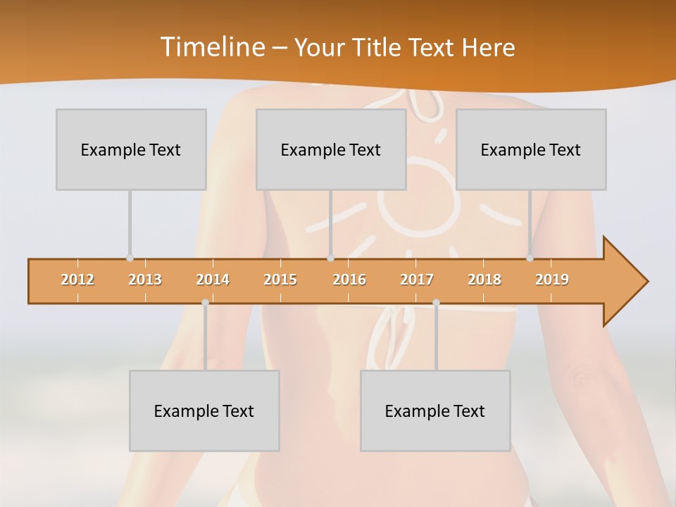 Sun Tan Lotion Health Caucasian PowerPoint Template