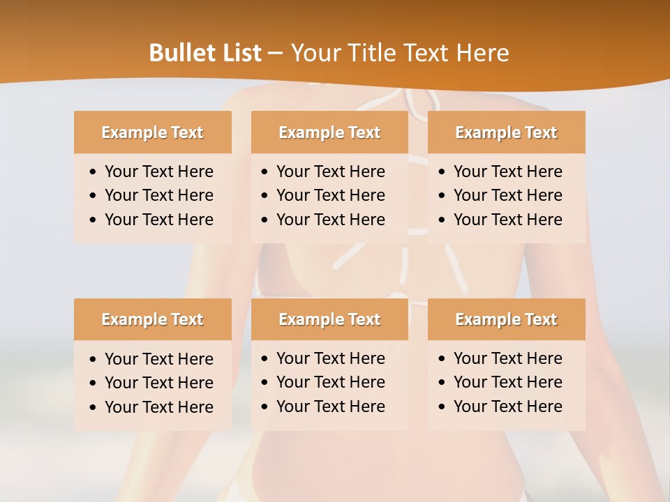 Sun Tan Lotion Health Caucasian PowerPoint Template