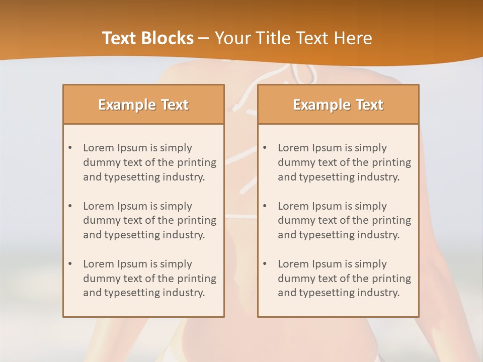 Sun Tan Lotion Health Caucasian PowerPoint Template