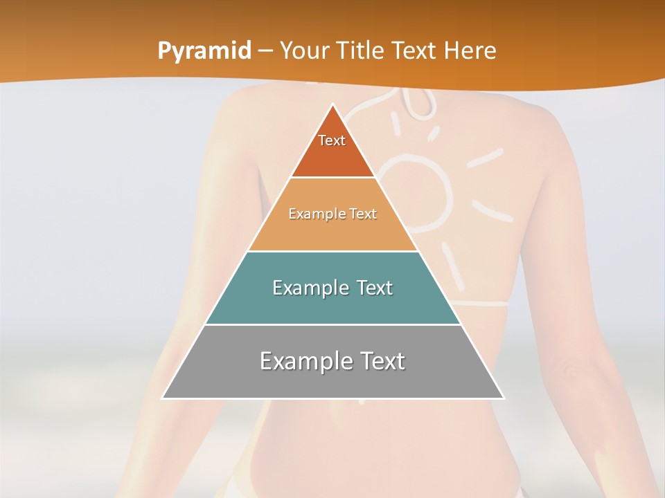 Sun Tan Lotion Health Caucasian PowerPoint Template