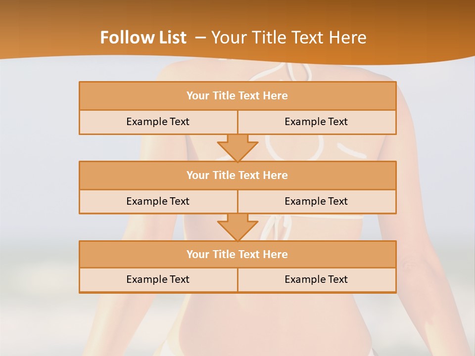 Sun Tan Lotion Health Caucasian PowerPoint Template