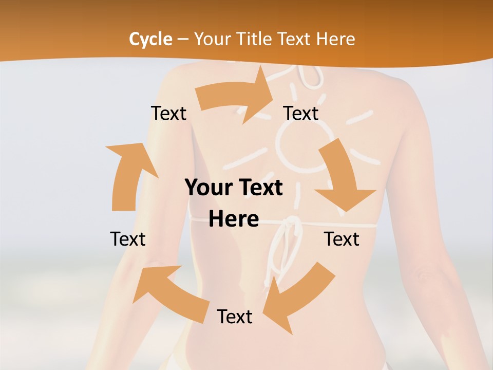 Sun Tan Lotion Health Caucasian PowerPoint Template