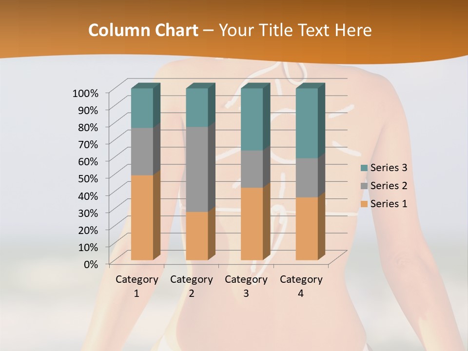 Sun Tan Lotion Health Caucasian PowerPoint Template