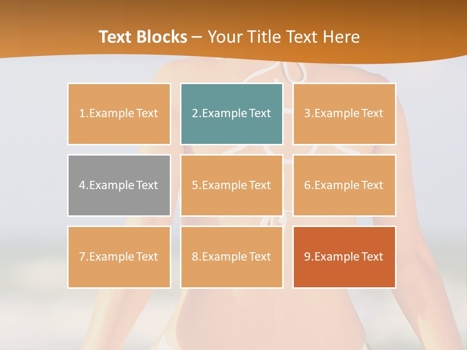 Sun Tan Lotion Health Caucasian PowerPoint Template