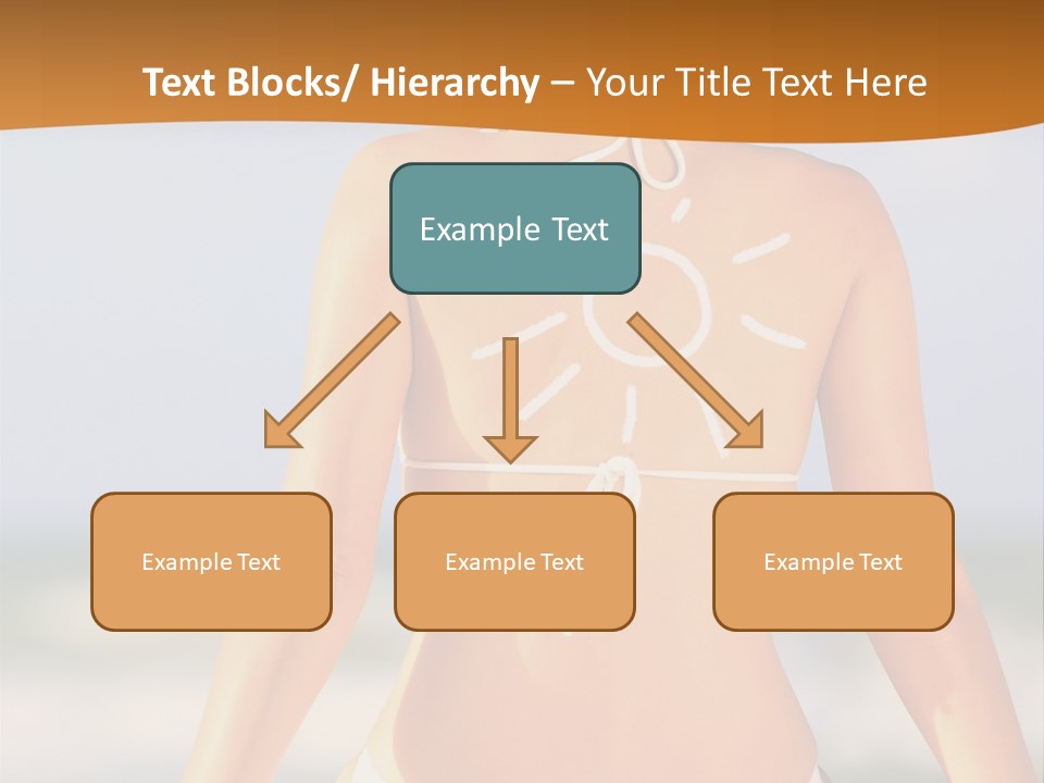 Sun Tan Lotion Health Caucasian PowerPoint Template