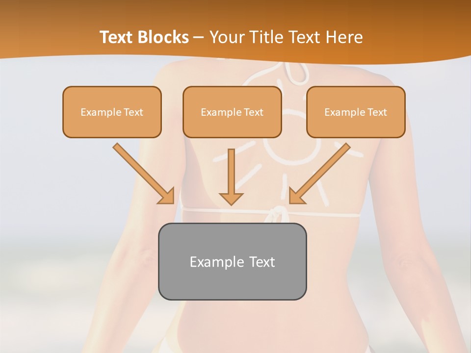 Sun Tan Lotion Health Caucasian PowerPoint Template