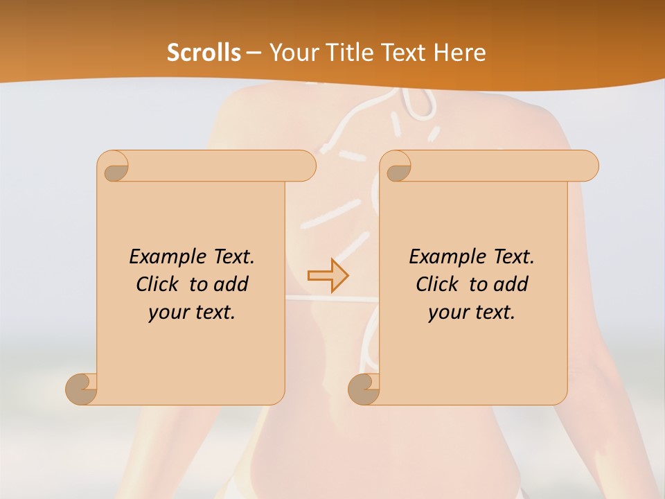 Sun Tan Lotion Health Caucasian PowerPoint Template