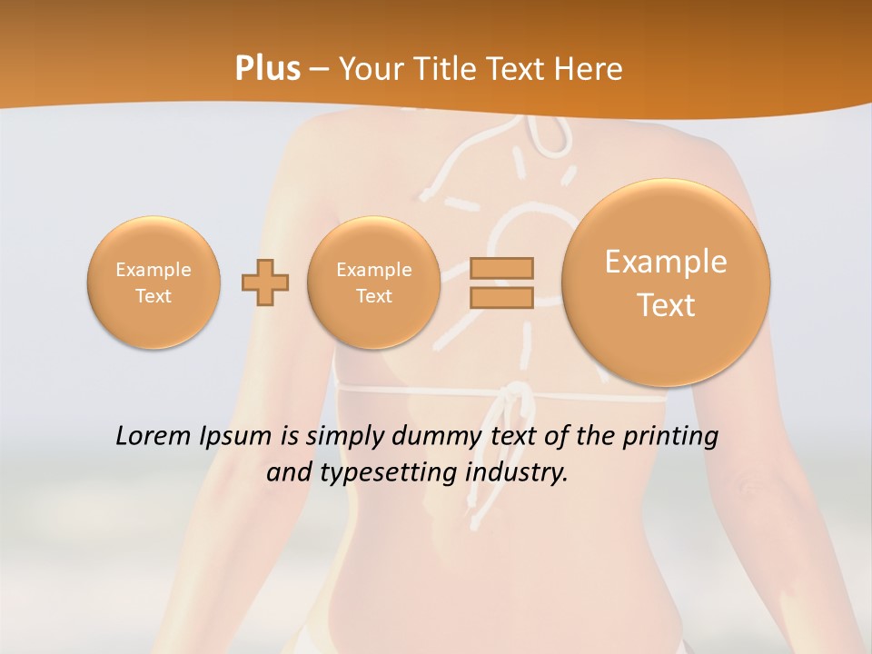 Sun Tan Lotion Health Caucasian PowerPoint Template