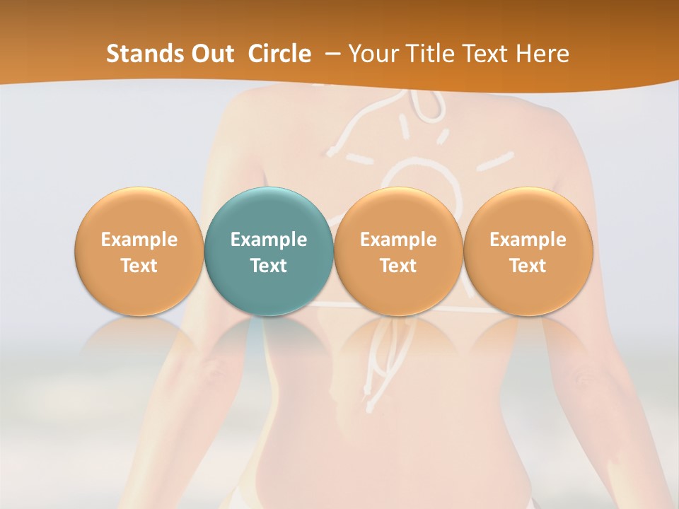 Sun Tan Lotion Health Caucasian PowerPoint Template