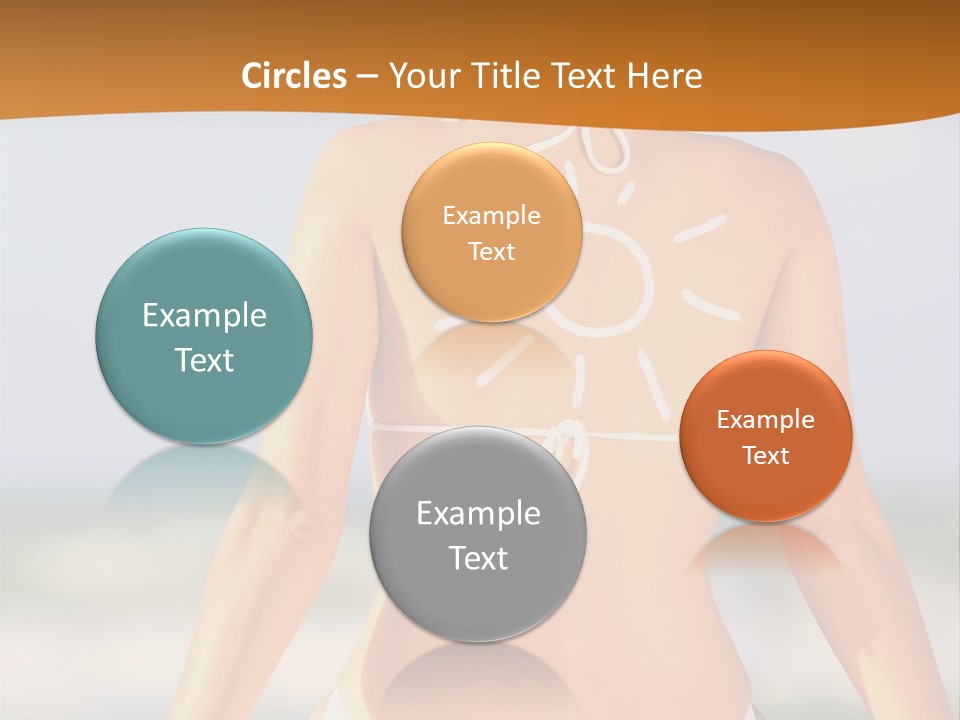 Sun Tan Lotion Health Caucasian PowerPoint Template