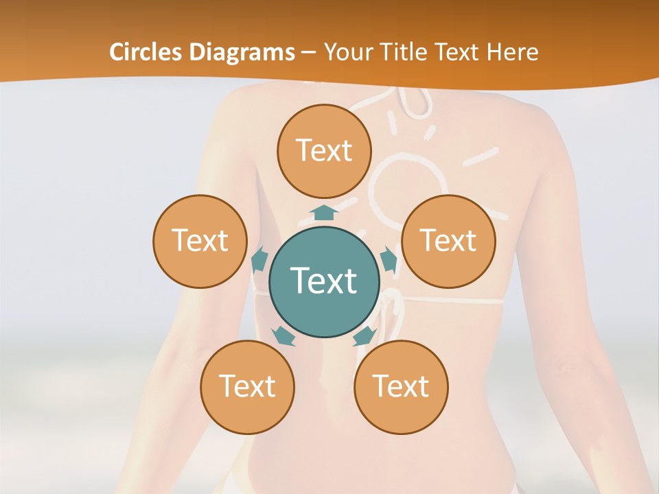 Sun Tan Lotion Health Caucasian PowerPoint Template