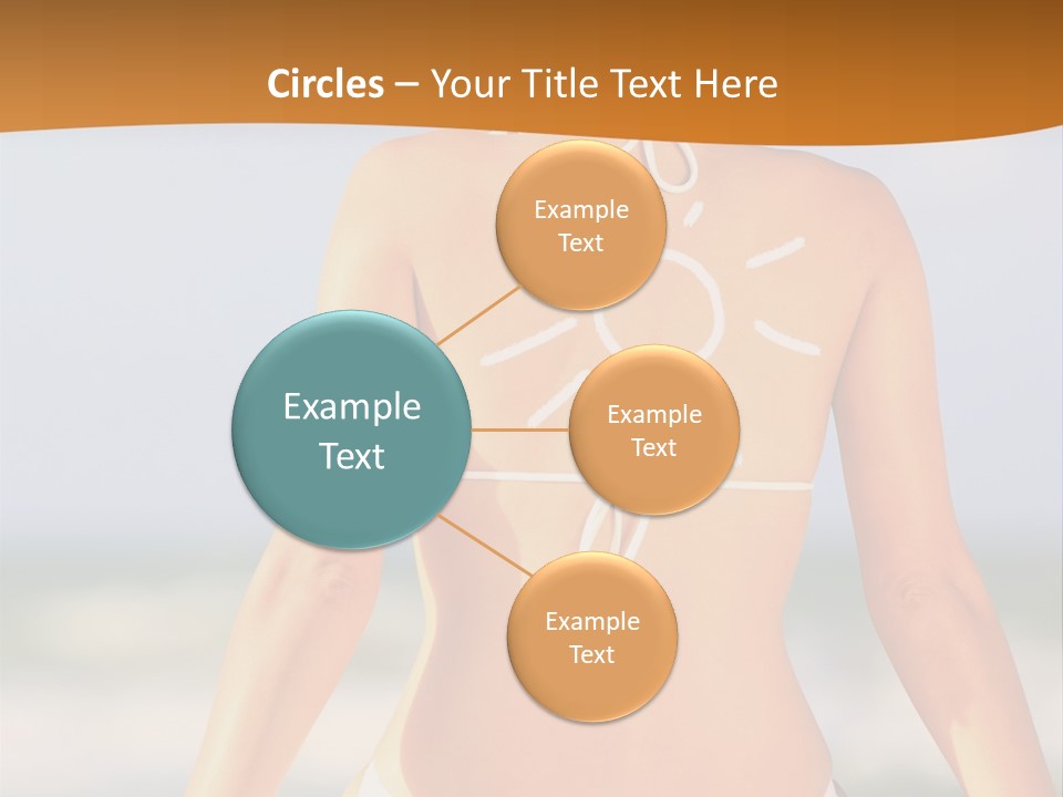 Sun Tan Lotion Health Caucasian PowerPoint Template