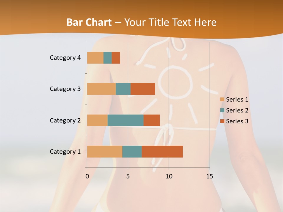 Sun Tan Lotion Health Caucasian PowerPoint Template