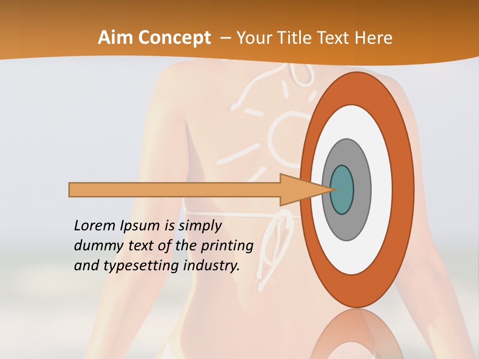 Sun Tan Lotion Health Caucasian PowerPoint Template