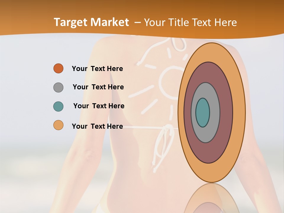 Sun Tan Lotion Health Caucasian PowerPoint Template