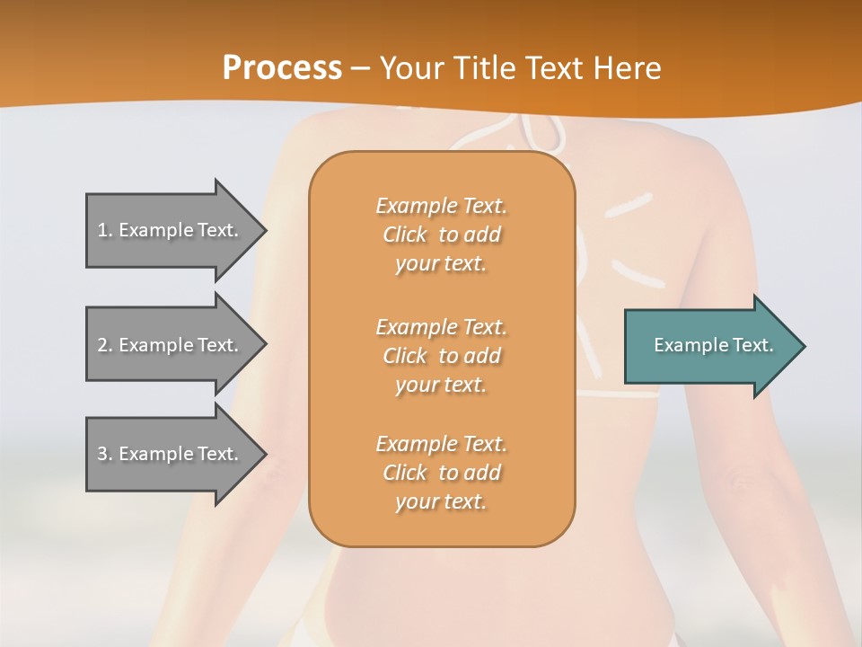 Sun Tan Lotion Health Caucasian PowerPoint Template
