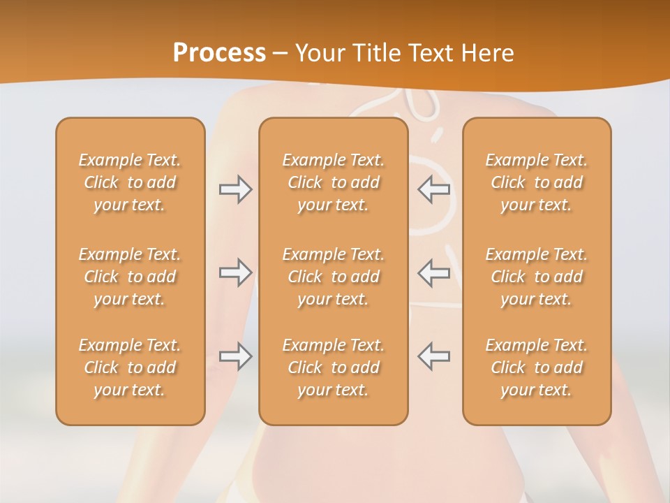 Sun Tan Lotion Health Caucasian PowerPoint Template