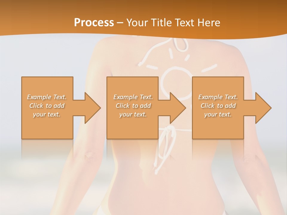 Sun Tan Lotion Health Caucasian PowerPoint Template