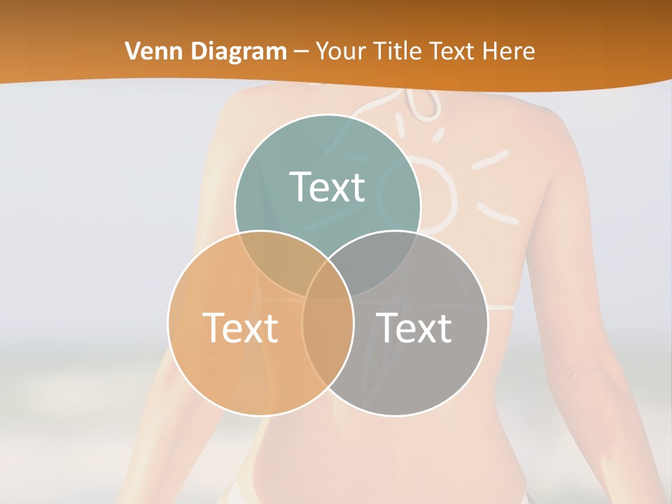 Sun Tan Lotion Health Caucasian PowerPoint Template