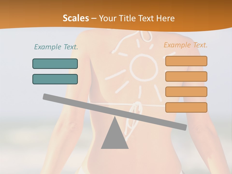 Sun Tan Lotion Health Caucasian PowerPoint Template