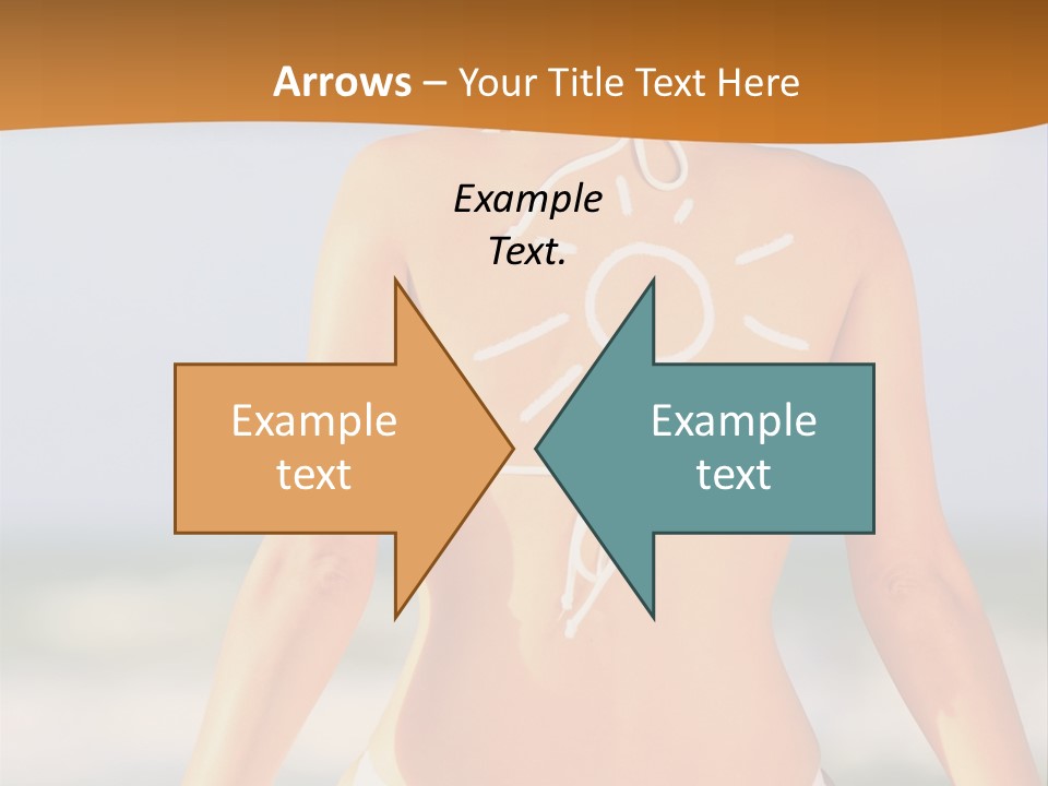 Sun Tan Lotion Health Caucasian PowerPoint Template