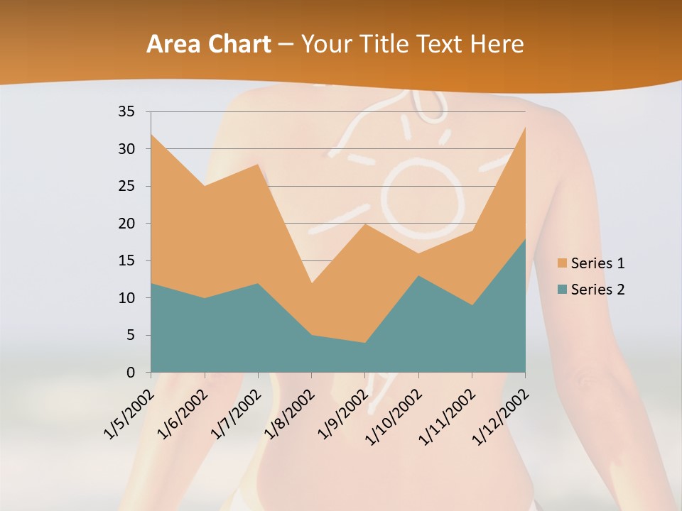 Sun Tan Lotion Health Caucasian PowerPoint Template