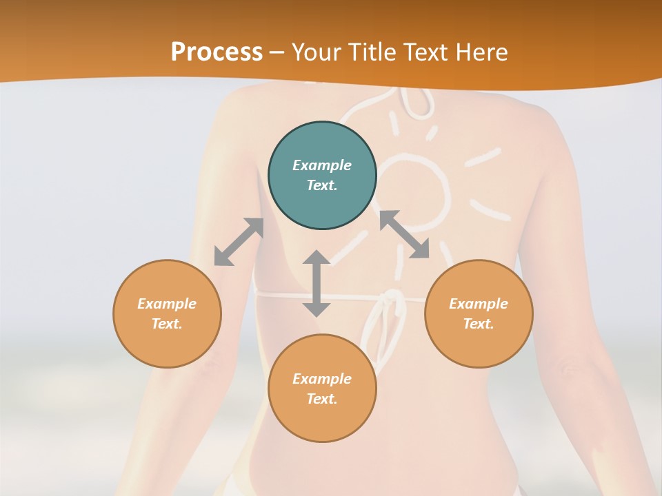 Sun Tan Lotion Health Caucasian PowerPoint Template