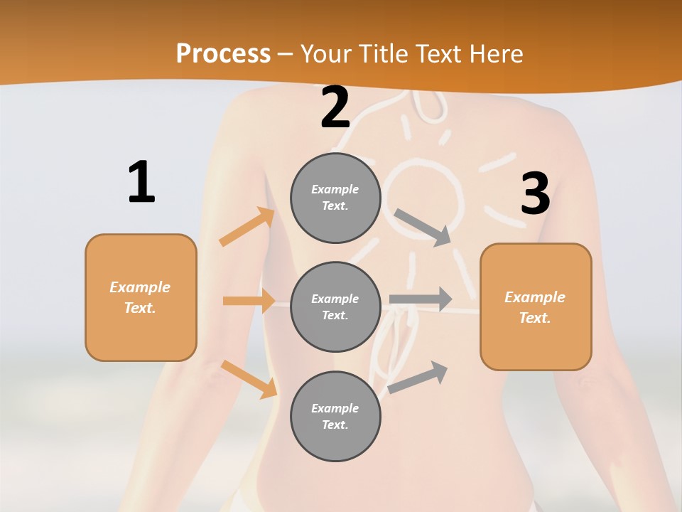 Sun Tan Lotion Health Caucasian PowerPoint Template