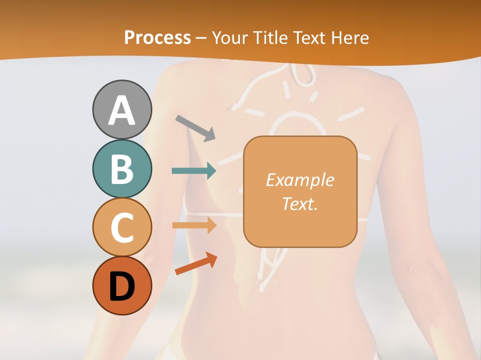 Sun Tan Lotion Health Caucasian PowerPoint Template
