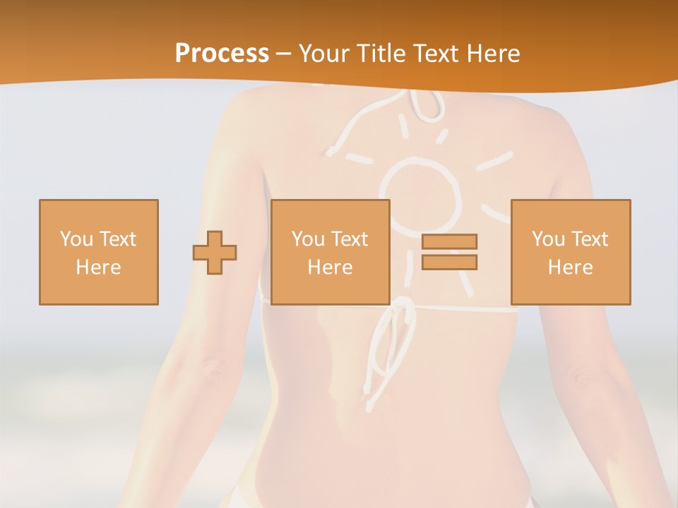 Sun Tan Lotion Health Caucasian PowerPoint Template