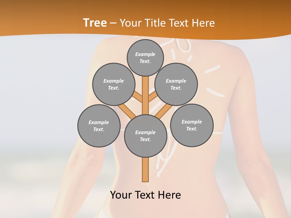 Sun Tan Lotion Health Caucasian PowerPoint Template
